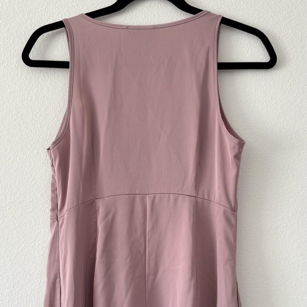 Rachel Zoe Dust Pink Satin Sleeveless Maxi Dress with Pockets XS NWOT - Picture 4 of 14